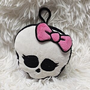 Monster High Skullette Plush Clip-On Coin Purse Wallet Pouch Stuffed Bag